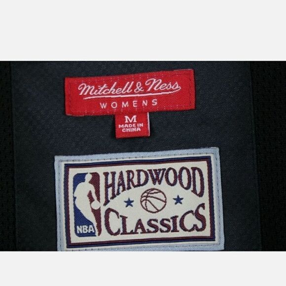 NEW MITCHELL AND NESS UTAH JAZZ JACKET HWC WOMENS MEDIUM $100 MSRP CROPPED BLACK - Picture 9 of 10